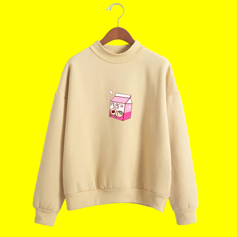 Sweatshirt with drink pattern