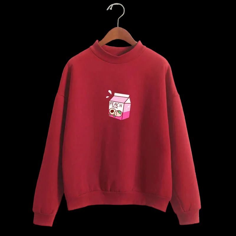 Sweatshirt with drink pattern