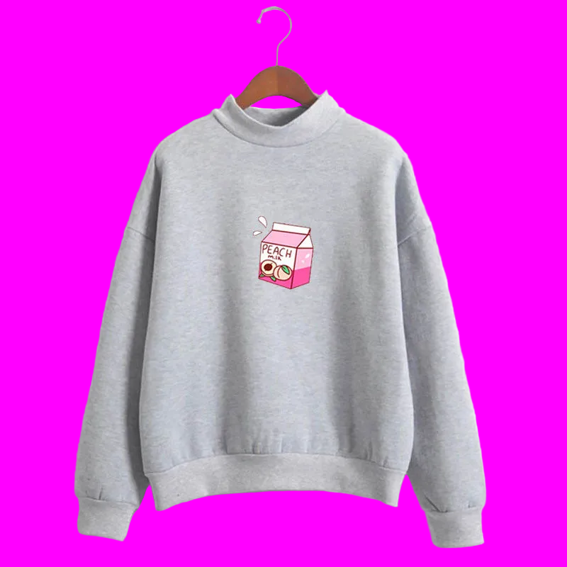 Sweatshirt with drink pattern