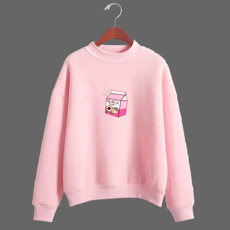 Sweatshirt with drink pattern