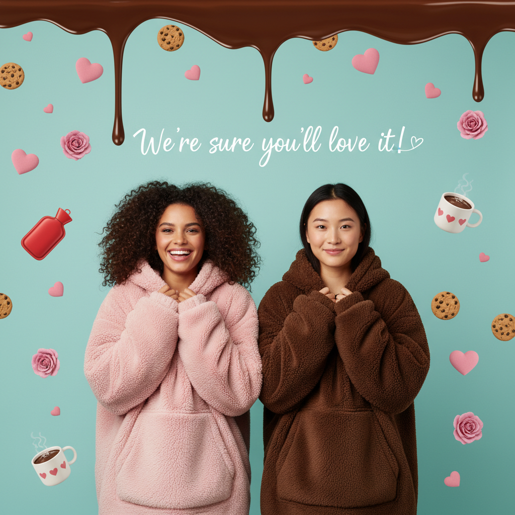 Two different women in fleece hoodies