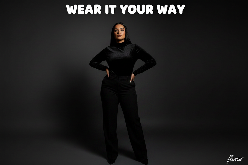 Wear It Your Way – Dark Editorial with Suit Pants