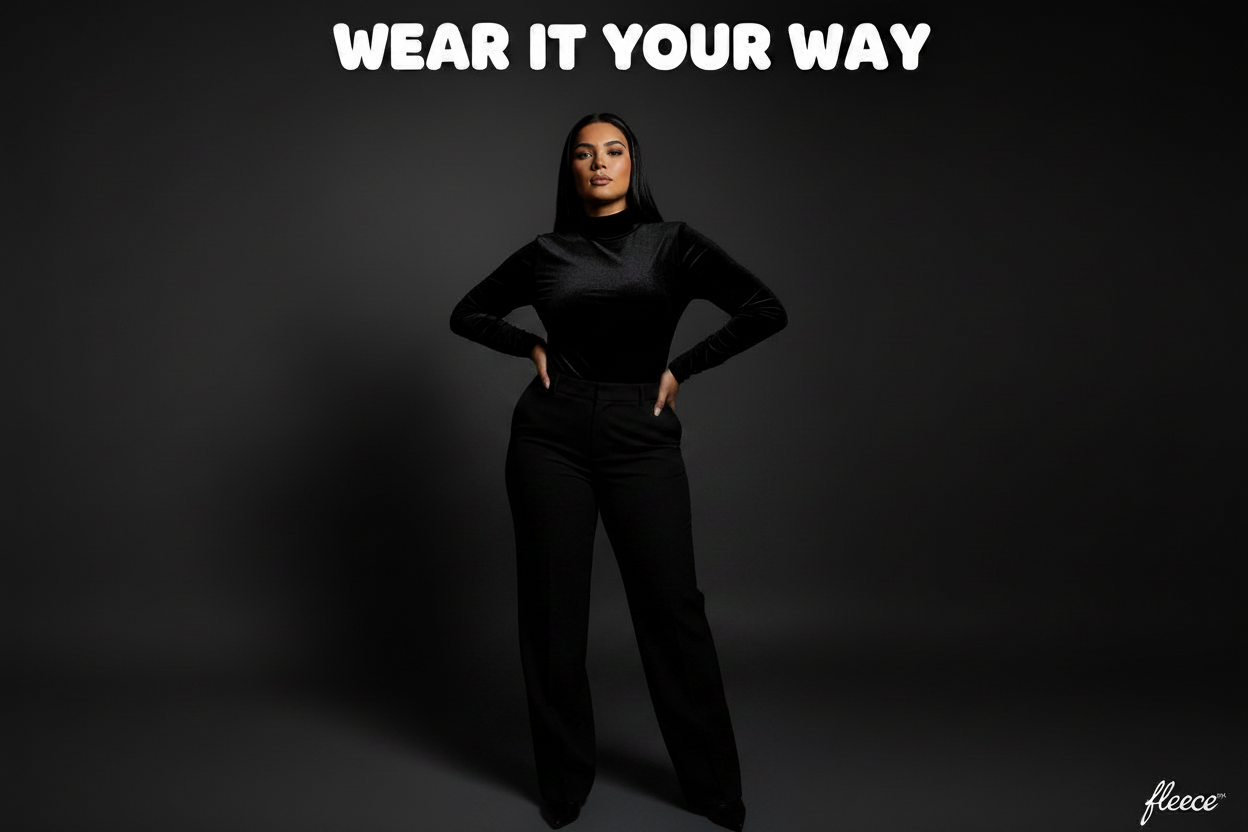 Wear It Your Way – Dark Editorial with Suit Pants